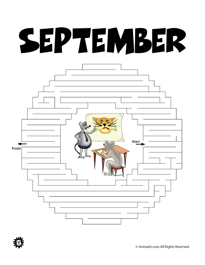 Animal Jr. | Printable Maze for September